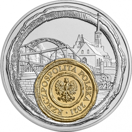 Awers monety50 zł Wrocław – mała ojczyzna