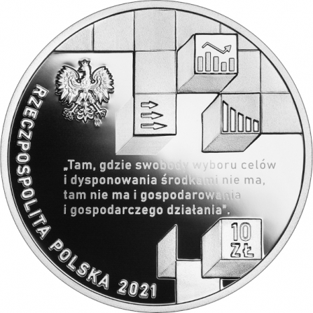 Awers monety10 zł Edward Taylor