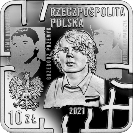 Awers monety10 zł Pamięci ofiar stanu wojennego