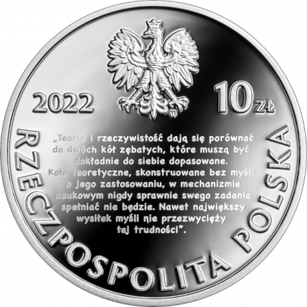Awers monety10 zł Stanisław Lewiński