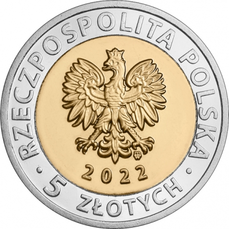 Awers monety5 zł Zamek w Mosznej