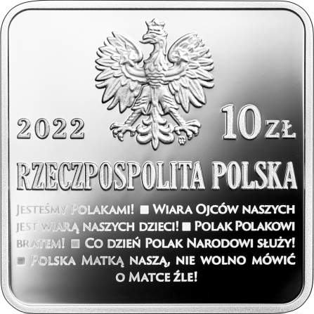 Awers monety10 zł 90. rocznica powstania Znaku Rodła