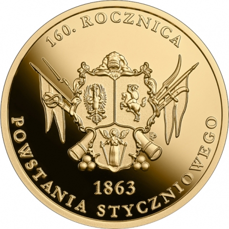 Rewers monety 200 zł 160. rocznica Powstania Styczniowego