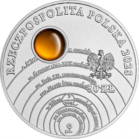 Awers monety50 zł Mikołaj Kopernik