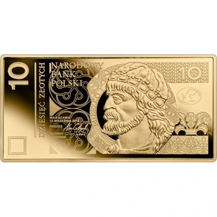 Rewers monety 10 zł Banknot o nominale 10 zł