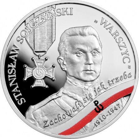 Rewers monety 10 zł Stanisław Sojczyński „Warszyc”