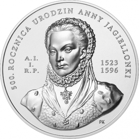 Coin reverse 50 pln 500th Anniversary of the Birth of Anna Jagiellon