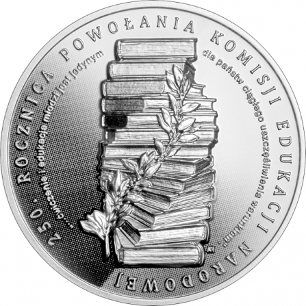Coin reverse 10 pln 250th anniversary of the Commission of National Education