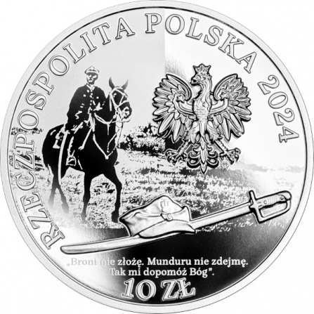 Coin obverse 10 pln Major Henryk Dobrzański Hubal