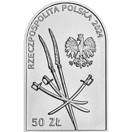 Awers monety50 zł 230. rocznica insurekcji kościuszkowskiej