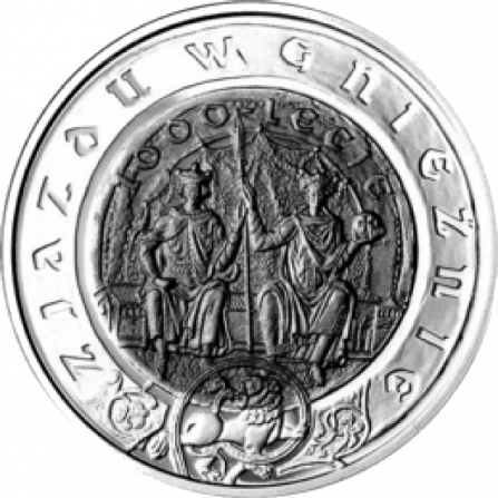 Rewers monety 10 zł 1000-lecie zjazdu w Gnieźnie