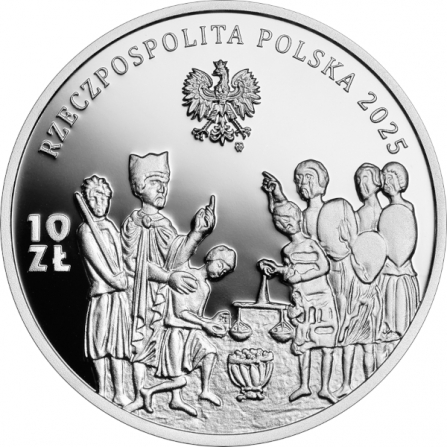 Awers monety10 zł Tysiąclecie koronacji Bolesława Chrobrego