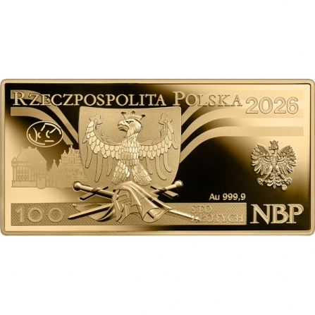 Awers monety100 zł Banknot o nominale 100 zł