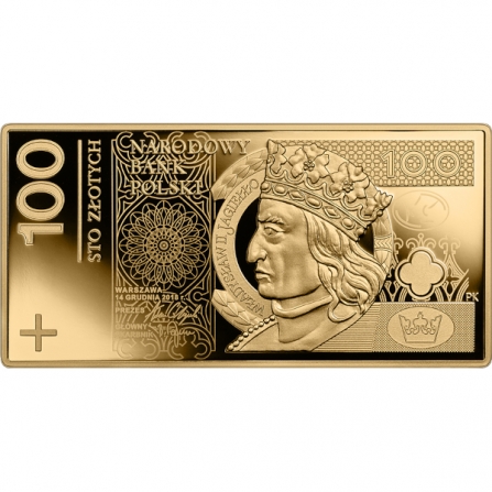 Rewers monety 100 zł Banknot o nominale 100 zł