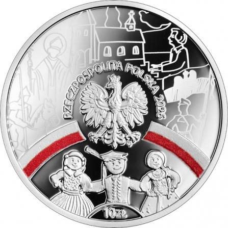 Awers monety10 zł Polska wspólnota narodowa