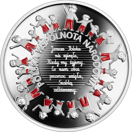 Rewers monety 10 zł Polska wspólnota narodowa