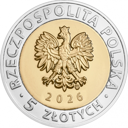 Awers monety5 zł Zespół pałacowo-parkowy w Kozłówce
