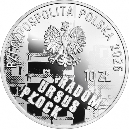 Awers monety10 zł 50. rocznica Czerwca `76