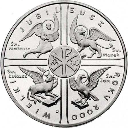 Rewers monety 10 zł Wielki Jubileusz Roku 2000