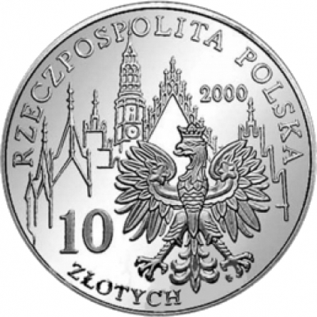 Coin obverse 10 pln Wrocław millenium