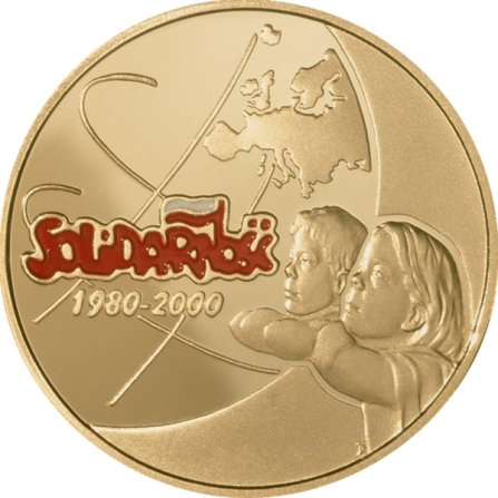 Rewers monety 200 zł 20-lecie NSZZ Solidarność
